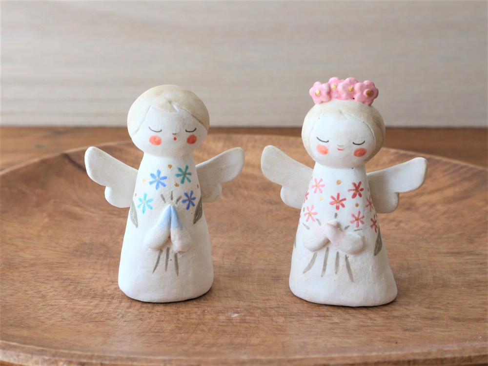 人形　天使　音楽隊　陶器　オブジェ　置物　インテリア　工芸品　美術品　A3076 sp1533top.jpg