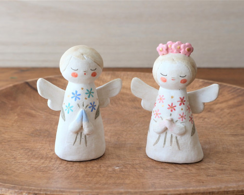 お値下げ　人気作家様　ハンドメイド　　陶器　坊や　天使 人気作家様 ハンドメイド 陶器 坊や 天使