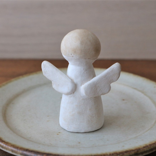 陶器で作った ふたりの仲良し天使 その他人形 福雪のAtelier hukuyuki