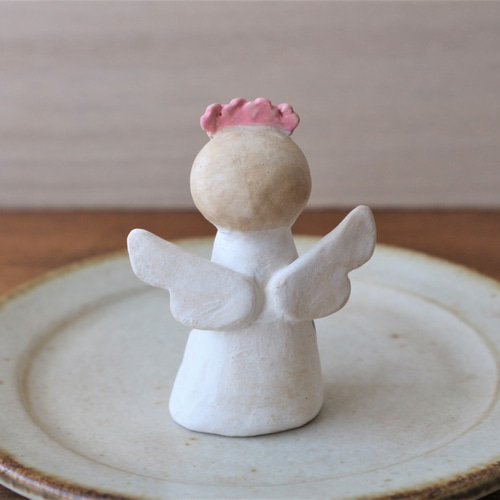 陶器で作った ふたりの仲良し天使 その他人形 福雪のAtelier hukuyuki