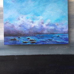 海的那頭  油畫 原創 風景畫 掛畫 第2張的照片