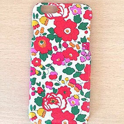 iphone8 iPhonex対応☆花柄☆リバティ生地　３色 2枚目の画像