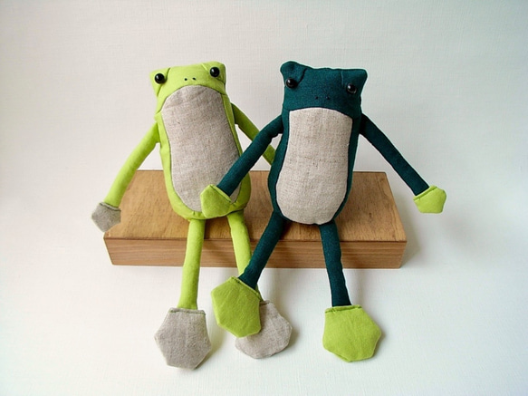 カエルさんぬいぐるみ Keromi【きみどり&濃みどり】 ぬいぐるみ