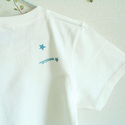 カエルさんTシャツ　星に願いを☆【オフホワイト】 4枚目の画像