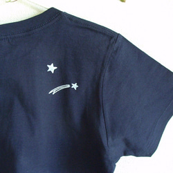 カエルさんTシャツ　星に願いを☆【ネイビー】 4枚目の画像