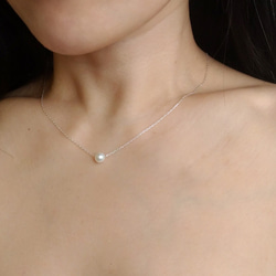 sn019唯一(珍珠)－純銀珍珠項鍊 第3張的照片