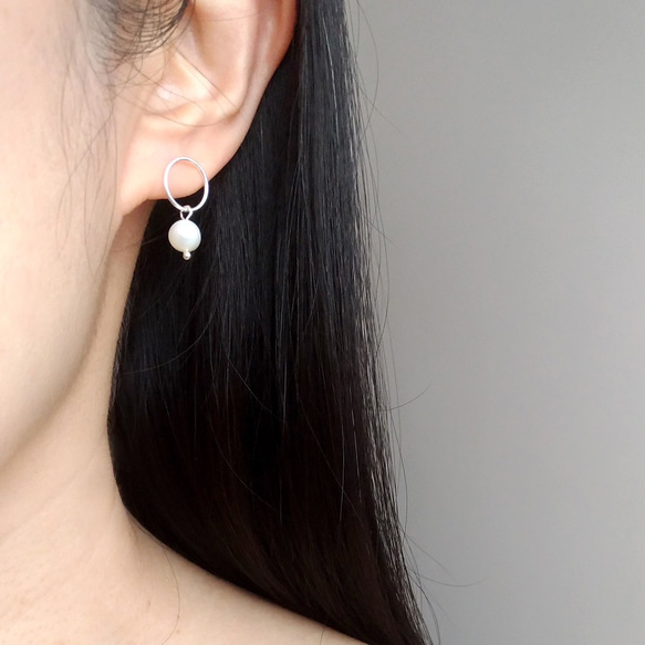 se019美麗的約定-純銀珍珠耳環 第4張的照片