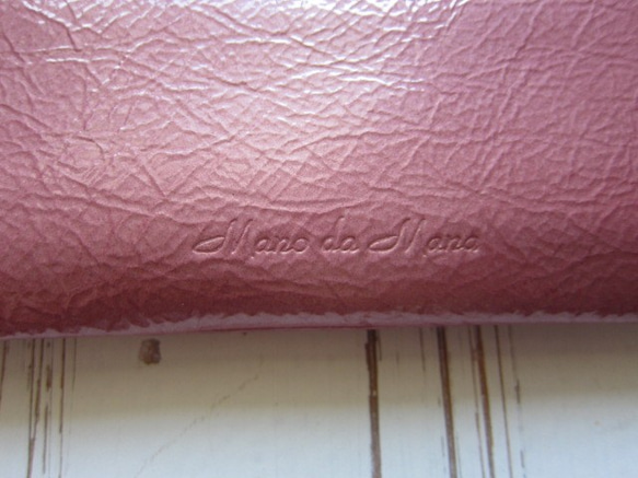 　送料無料　人気ナンバーワンカラー薄くて軽いエナメルロング長財布一番人気桜ローズ 4枚目の画像