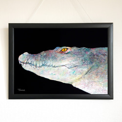 原始圖片實際尺寸A3海報“鱷魚”框架禮物（選項） 第1張的照片