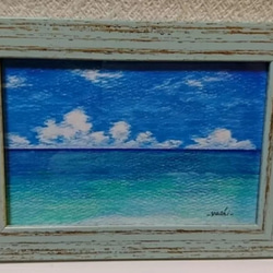 水彩画（原画 額装済み）「海」 - gomaramen888 - BOOTH