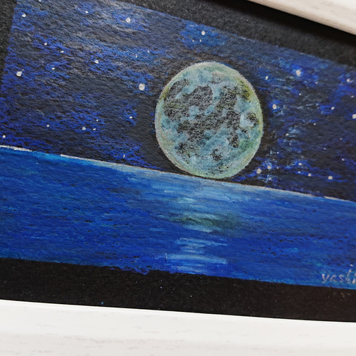 色鉛筆画(水彩色鉛筆)「Moon-月」原画 絵画 yashi's 通販 色鉛筆画(水彩色鉛筆)「Moon-月」原画 絵画 yashi's 通販