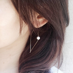 簡潔珍珠大耳環 / The one  Swarovski  Pearl 14KGF earring. 禮物. 聖誕節. 第1張的照片