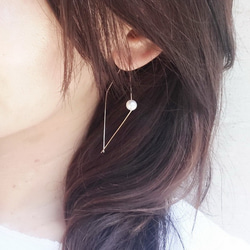 簡潔珍珠大耳環 / The one  Swarovski  Pearl 14KGF earring. 禮物. 聖誕節. 第3張的照片