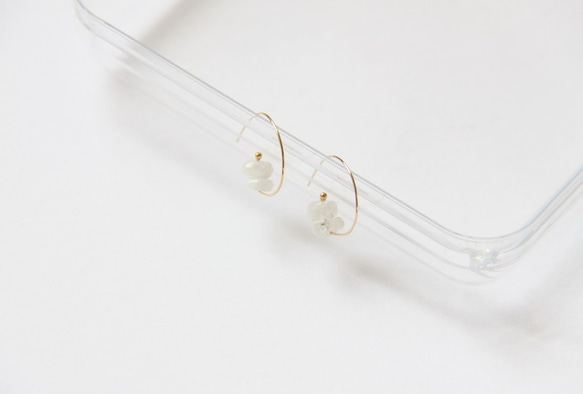 月光石耳環 / Moonstone 14K GF earring 第3張的照片