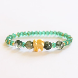 時尚能量珠寶系列-水草瑪瑙園珠手鍊/ Moss Agate bracelet 第1張的照片