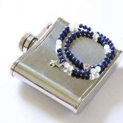 時尚能量珠寶系列-青金石貓眼石雙環手鍊/ Lapis Lazuli & cat's eye bracelet 第5張的照片