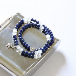 時尚能量珠寶系列-青金石貓眼石雙環手鍊/ Lapis Lazuli & cat's eye bracelet 第6張的照片