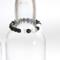 時尚能量珠寶系列-黑火山石貓眼石手鍊/ Black Pelelith & Cat's eye bracelet 第2張的照片