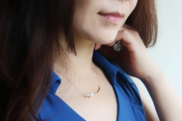 "伴伴"Swarovski大小 珍珠項鍊, / Big & Small Swarovski pearl necklace 第1張的照片