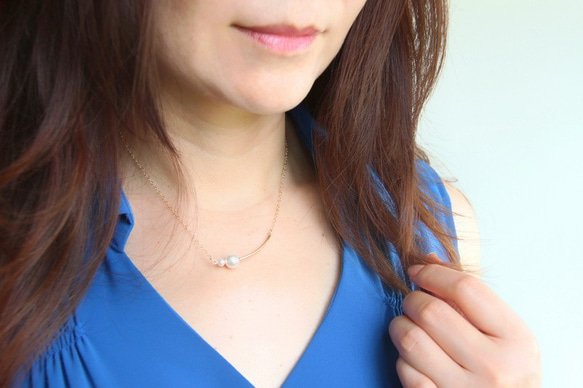 "伴伴"Swarovski大小 珍珠項鍊, / Big & Small Swarovski pearl necklace 第4張的照片