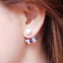微笑之真-日本棉花珍珠14KGF耳環 耳夾 / Smiley cotton pearl 14KGF earring 第4張的照片