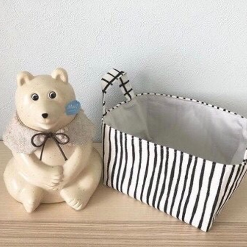 布バスケット HABITER ワイヤーバスケット M 幅39×奥行27×高さ18cm