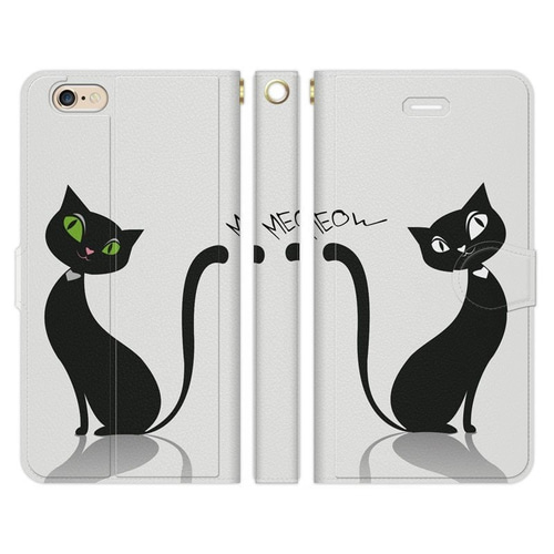 iPhone - 黒猫の使い Black cat 黒猫 / ねこねこ ( 0_nlp )のソフトクリアスマホ