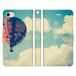 手帳型 スマホケース iPhone 各種対応 空と気球 1枚目の画像