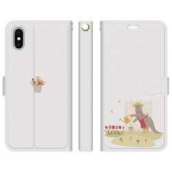 手帳型 スマホケース iPhone/アンドロイド 各種対応  ほのぼの イラスト カワウソ コツメカワウソ 1枚目の画像