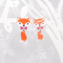 FOX Garden 手作 小狐狸耳環/耳針/耳釘/耳夾 第1張的照片