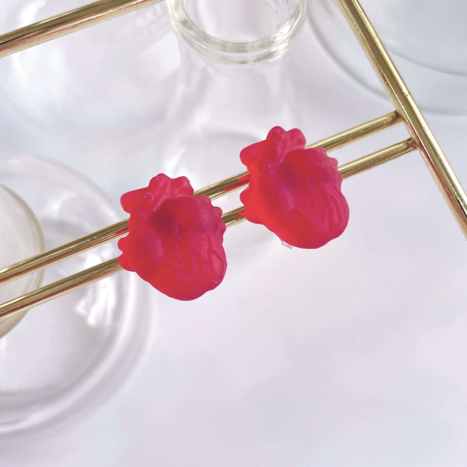 しっとり心臓ピアス3種