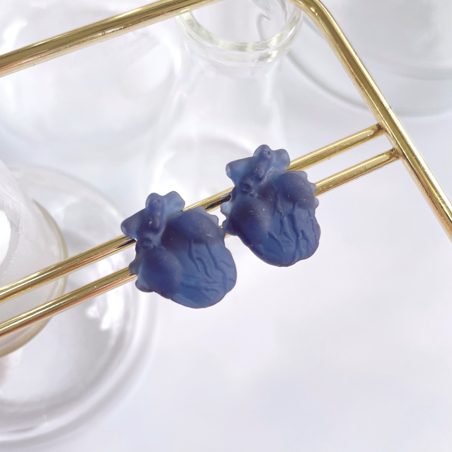 しっとり心臓ピアス3種