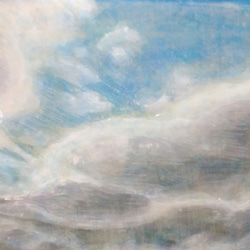 空　絵画　イラスト画　自作絵画 The Skies 空の絵 真作 アクリル、色鉛筆絵画 アナル 絵画 S