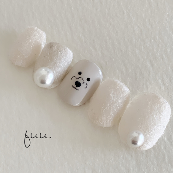 3dネイルパーツ ビションフリーゼ ネイルパーツ 犬 3dネイルパーツ ビジョンフリーゼ 犬 いぬ ネイルパーツ ビション