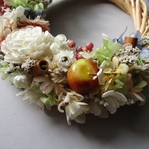 プリザーブド＊ドライフラワーリース プリザーブドフラワー リース - フラワーエスト | 札幌花屋