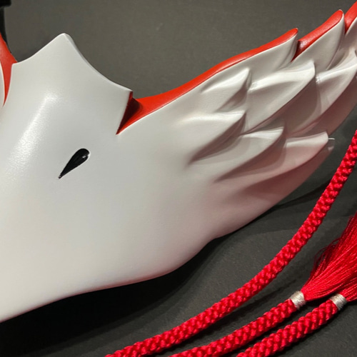 神楽面 赤白伝統面 神楽面 赤白伝統面 祭りと芸能の華 能楽と神楽を支える