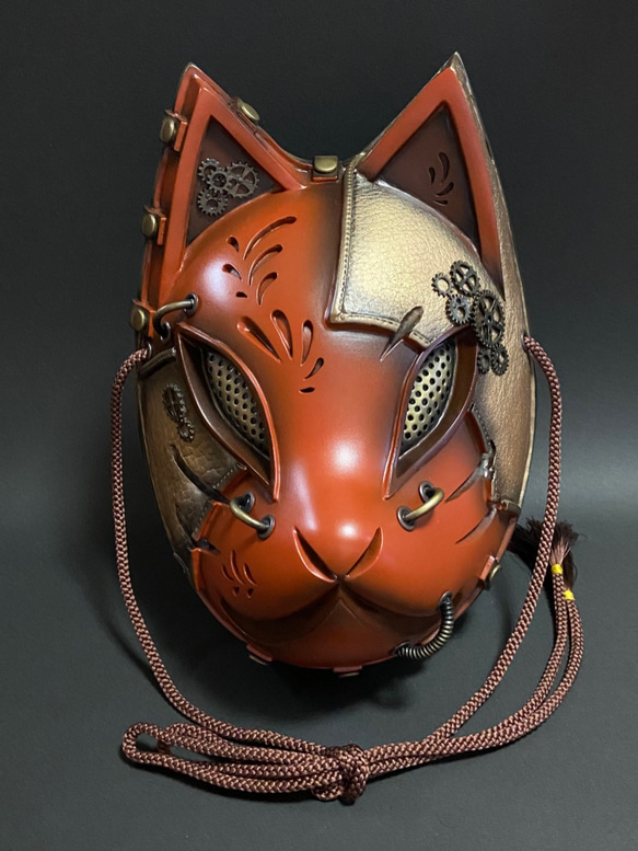狐面 steampunk Ver.（茶×金） その他ファッション 朧 通販