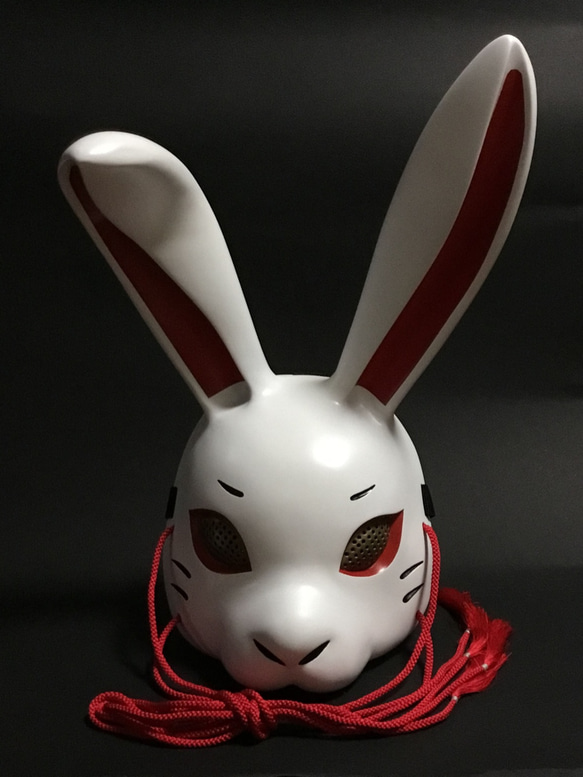 兎面(白×赤） その他ファッション 朧 通販 7177247｜Creema(クリーマ 