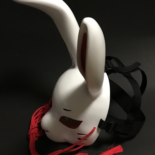 兎面(白×赤） その他ファッション 朧 通販 7177247｜Creema(クリーマ 