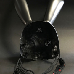 兔子麵具（黑色 x 紅色） 第5張的照片