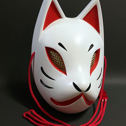 狐面(白×赤） 2枚目の画像