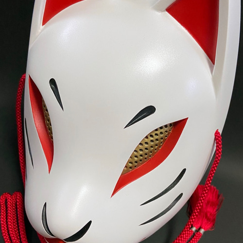 狐面(白×赤) その他アクセサリー 朧 通販 942553|Creema(クリーマ) 狐面(白×赤) その他アクセサリー 朧 通販 942553|Creema(クリーマ)