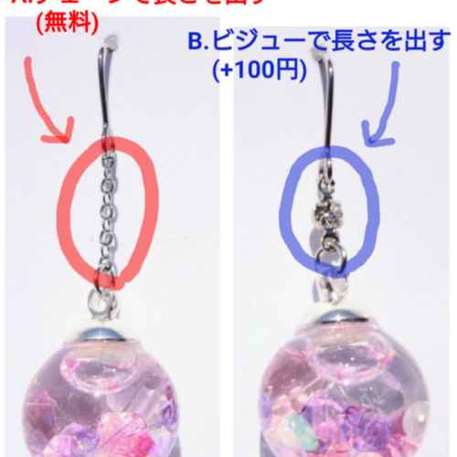 オーダーハーバリウムピアス☆イヤリング変更可能 ピアス