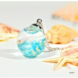 『海衣歌』アイスアマゾナイトとダークブルーアクアマリンのマクラメネックレス アベンチュリンアクアマリン の マクラメ ネックレス #3732978