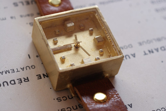 キャラメル Kei-1  手作り 腕時計 真鍮 1枚目の画像