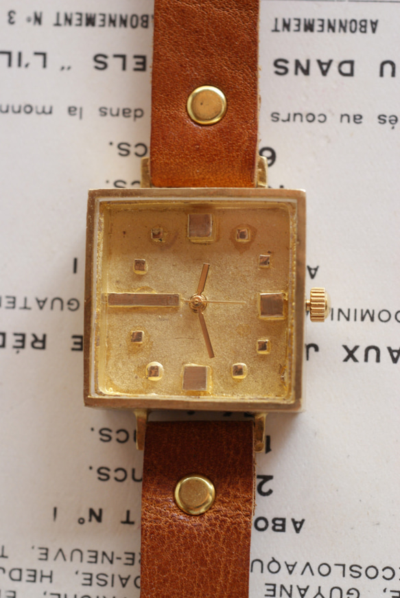 caramel Kei-1 手工手錶黃銅 第2張的照片