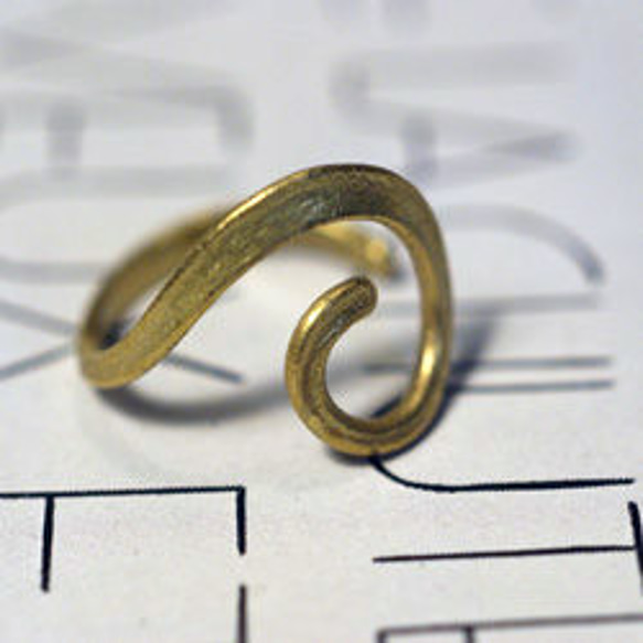 メタルリング　Ｍｅ-021　真鍮製の指輪　Metal ring　Brass 4枚目の画像