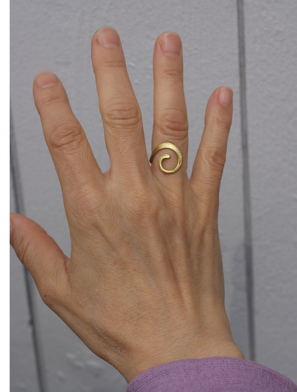 メタルリング　Ｍｅ-021　真鍮製の指輪　Metal ring　Brass 3枚目の画像