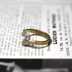 Twin ring Tw-004 黃銅和銀戒指 Twin ring Brass Silver Accessory 第3張的照片