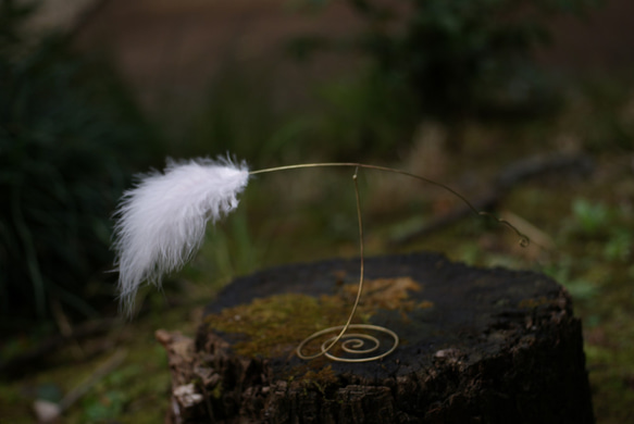 羽　ピンク02　バランス　オブジェ　やじろべえ 1枚目の画像